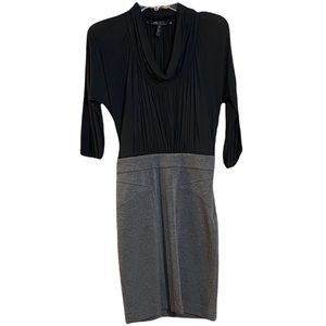 BCBG MAXAZRIA Black Cowl Neck Mini Dress